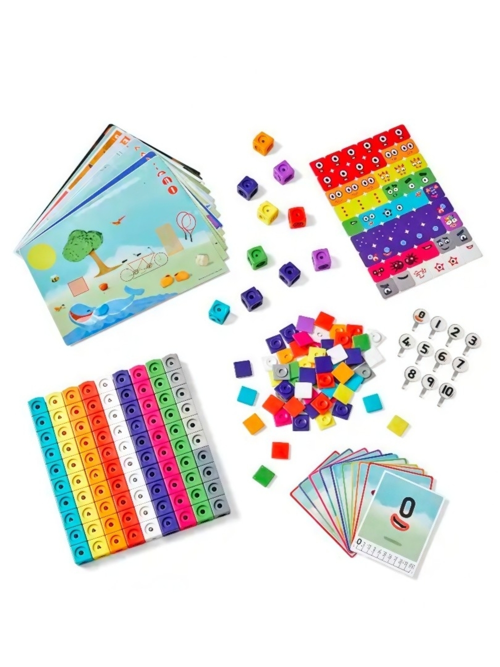Number Blocks - MathLink Cubes - 1-10 Activity Set - Picture 2 of 5